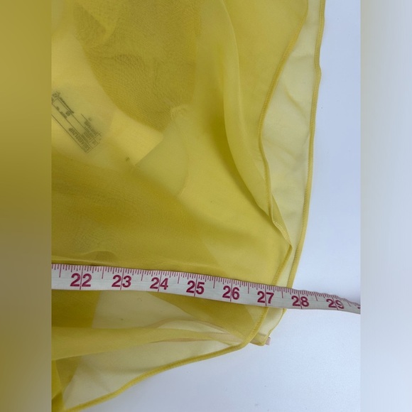 Valentino Garavani Women's US 6/ IT 42 Silk Chiffon Neck-Tie Blouse Yellow NWT - Picture 14 of 14